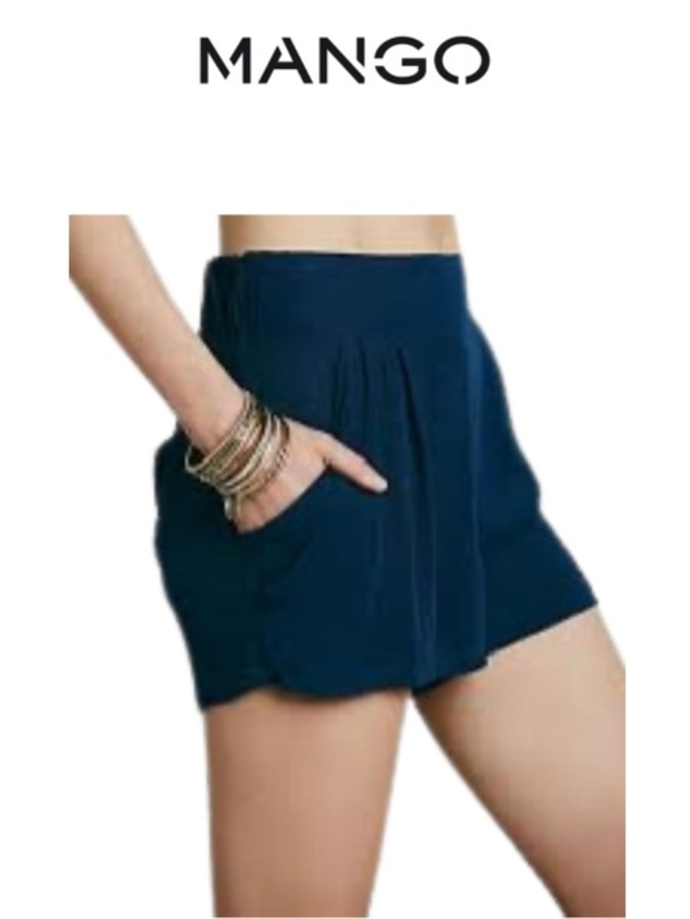 Mango Women's Dark Blue Shorts